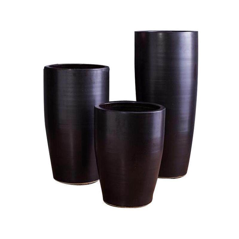 落地橱窗新中式宽口大号陶瓷花盆干支陶罐花瓶酒店餐厅黑色摆设件,鲜花速递/花卉仿真/绿植园艺,花盆,淘宝优惠券,粉丝福利购,淘宝优惠卷