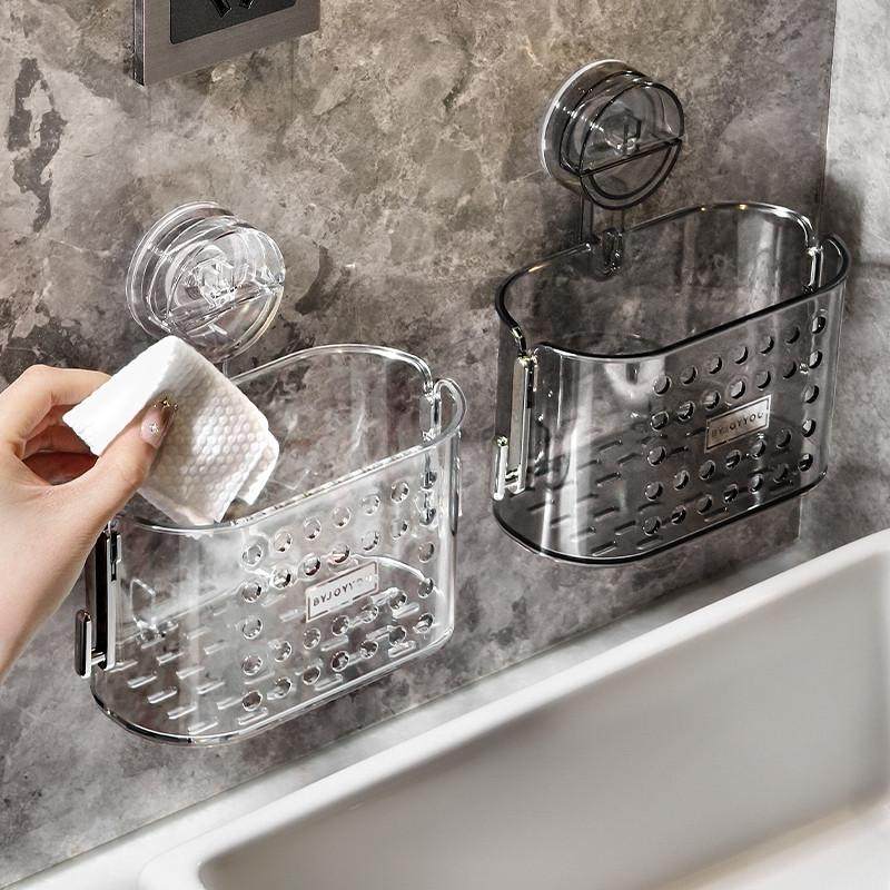 吸盘收纳盒废弃洗脸巾收纳盒壁挂收纳筐置物架吸盘式卫生间收纳框,收纳整理,洗脸巾收纳盒,淘宝优惠券,粉丝福利购,淘宝优惠卷