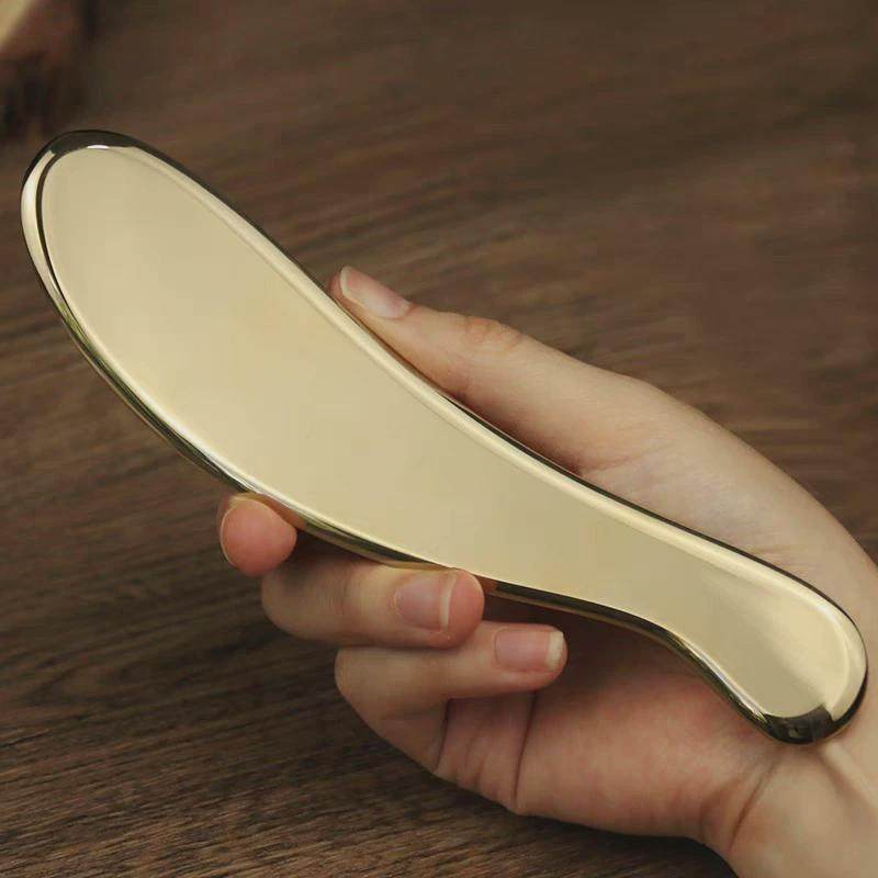 纯黄铜部极板通用刮痧板砭全身体脸面太背部颈部经络椎方板刮沙板