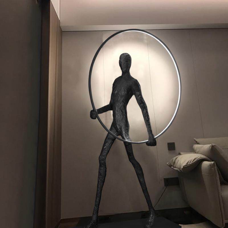 个性抽象人物人体雕像雕塑落地灯酒店大堂售楼处艺术摆件大型艺术