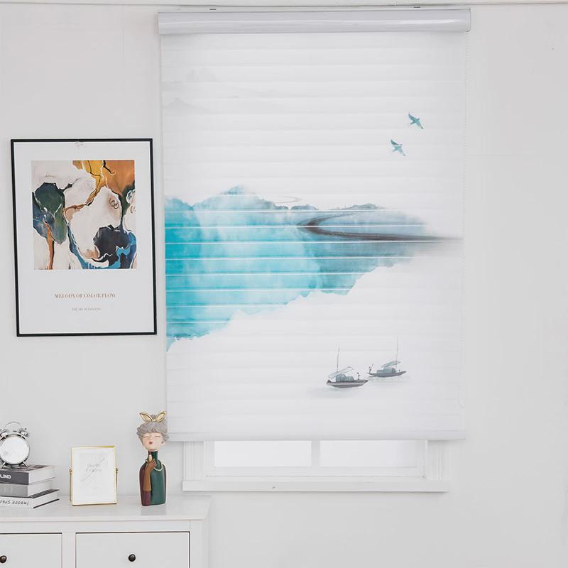 香格里拉窗帘柔帘卷帘百叶窗客厅阳台办公室卫生间厨房卧室遮光帘