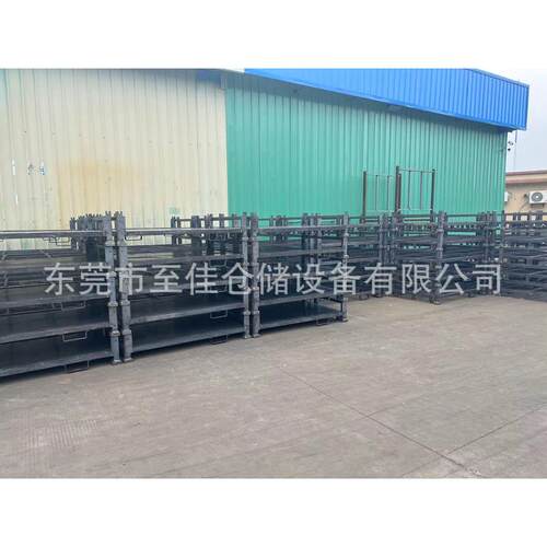 金属布料架重型折叠堆垛架物流周转箱可拆轮胎阁楼货架仓储巧固架