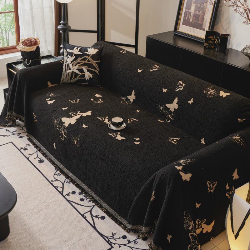 复古法式套毯2024新款轻奢高级感雪尼尔秋冬沙发盖布沙发巾全盖罩