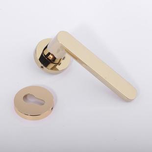 定制锌合金通用静音门把手室内门锁卧室木门家用磁吸房间门分体锁