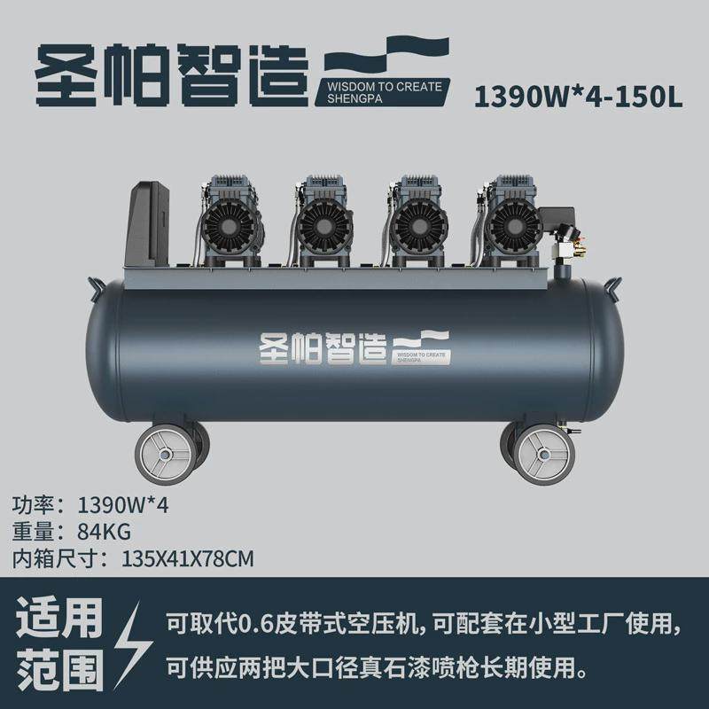 圣帕无油空压机造智1390w15l30l40l55l120l150l木工喷涂