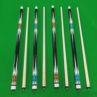 美式大头台球杆1/2两节式台球杆球九中式实木57英寸台球杆