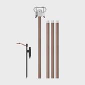 户外折叠灯架铝合金露营支架加粗灯杆双钩置物双钩挂架营地照明灯