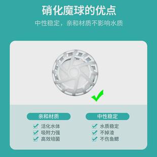 魔王鱼炫动翻滚毛球硝化细菌球培菌球鱼缸过滤毛球净水吸油
