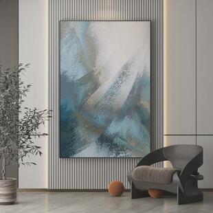 大尺寸玄关挂画客厅沙发背景墙现代装饰画走廊过道样板间酒店壁画