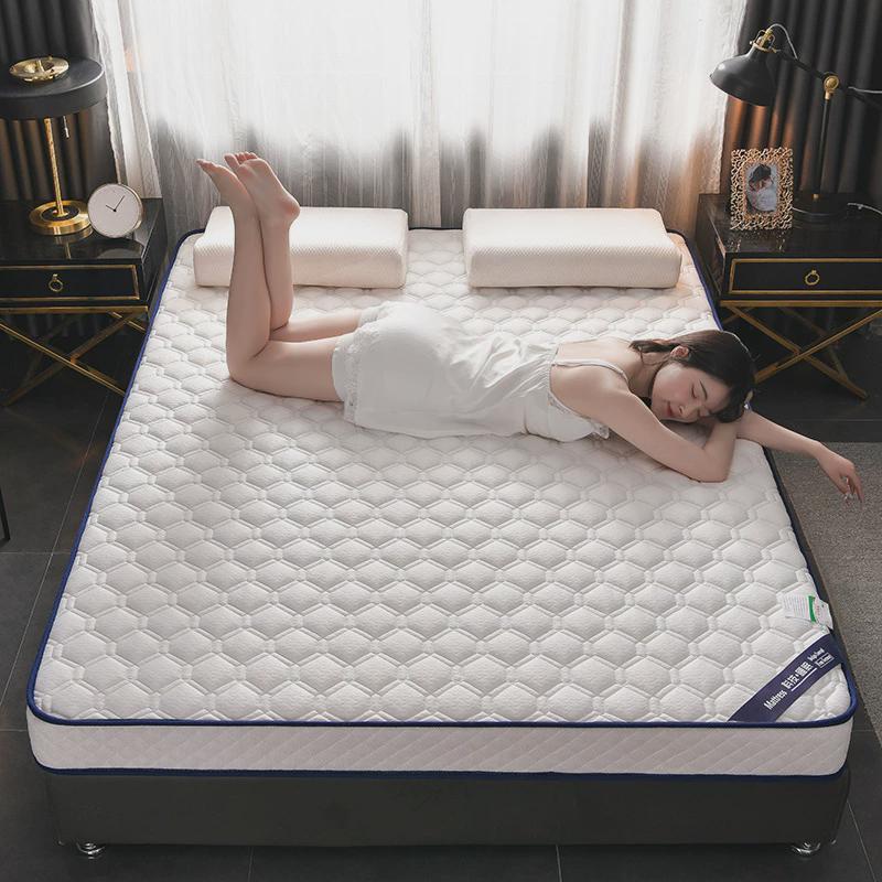 新品针织棉乳胶床垫单人网格学生宿舍双人海绵防滑床垫子厂家直销