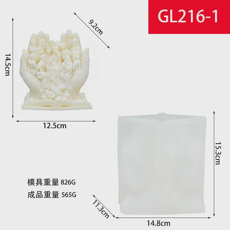 新款一家人硅胶模具diy制作香薰蜡烛石膏家庭装饰摆件现货