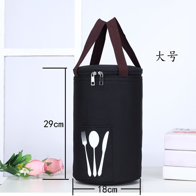 圆形饭盒袋子大容量加厚铝箔保温筒保冷防水防油便当包手提保温桶,收纳整理,保温包,淘宝优惠券,粉丝福利购,淘宝优惠卷