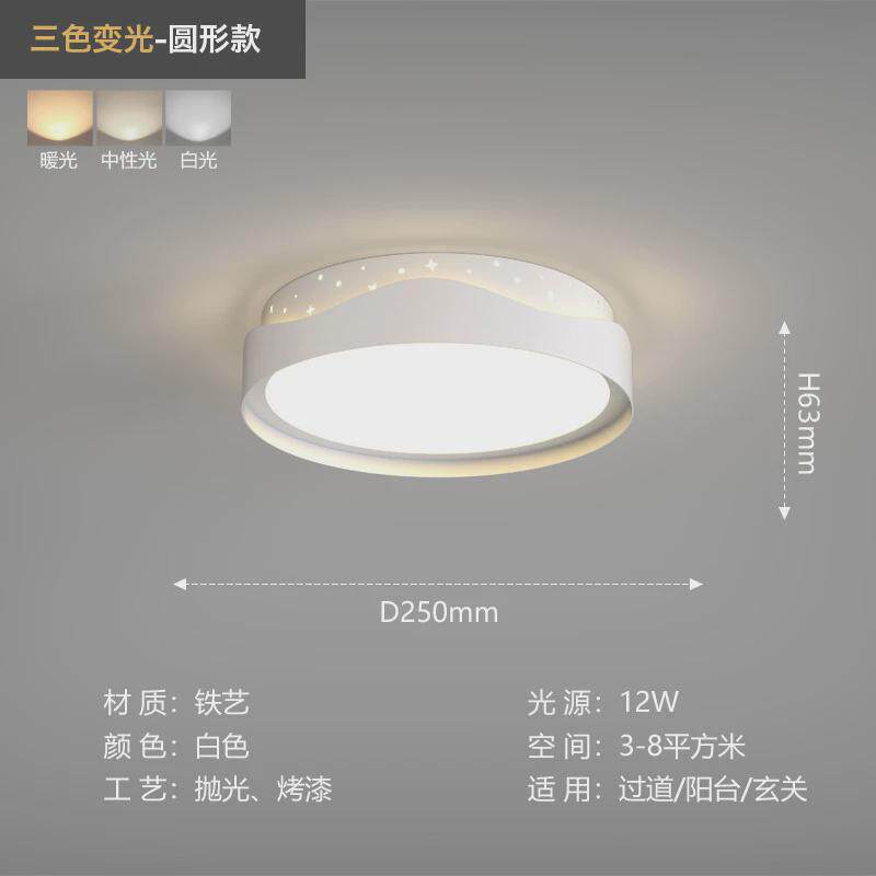 【严选】过道走廊灯2024新款个性创意阳台简约现代led入户吸顶灯