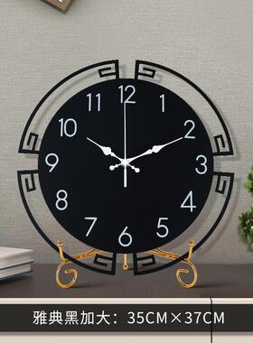 33n新中式座钟客厅大气摆钟艺术时钟台钟电视柜桌面网红摆件台式