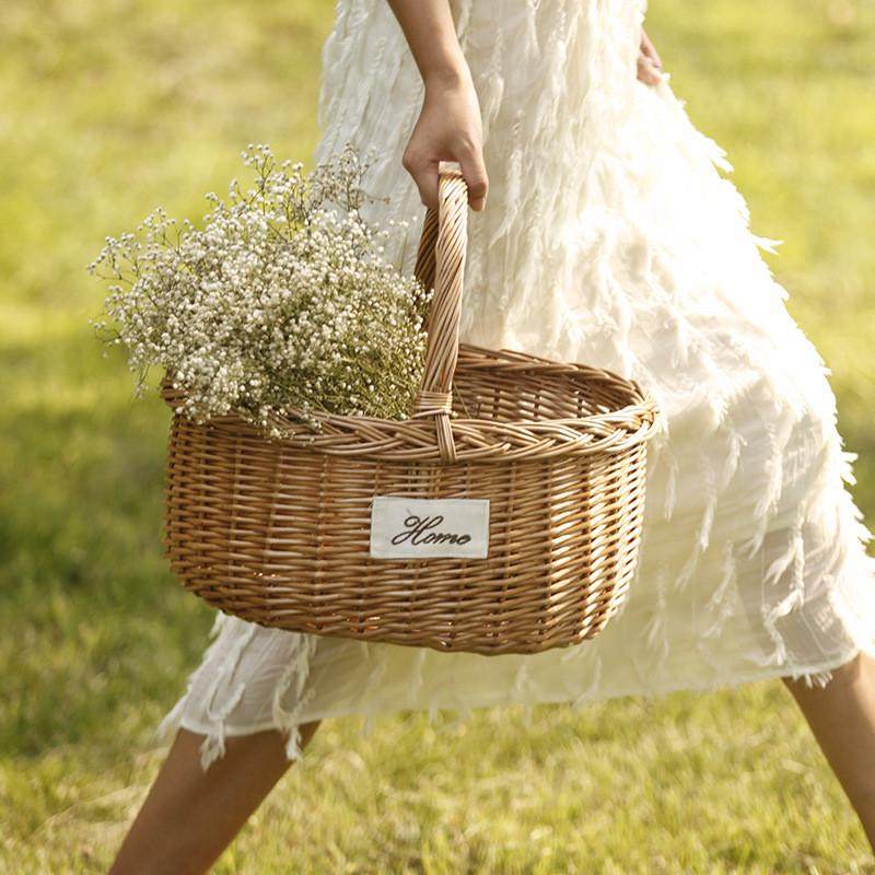 藤编柳编编织野餐篮手提花篮水果采摘竹篮子竹编鸡蛋篮收纳筐竹筐,农机/农具/农膜,播种栽苗器/地膜机,淘宝优惠券,粉丝福利购,淘宝优惠卷
