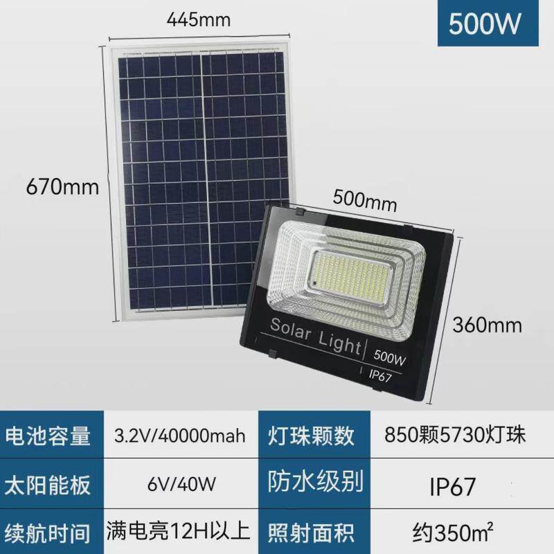 太阳能聚宝盆投光灯户外家用LED庭院灯新农村超亮防水路灯照明灯