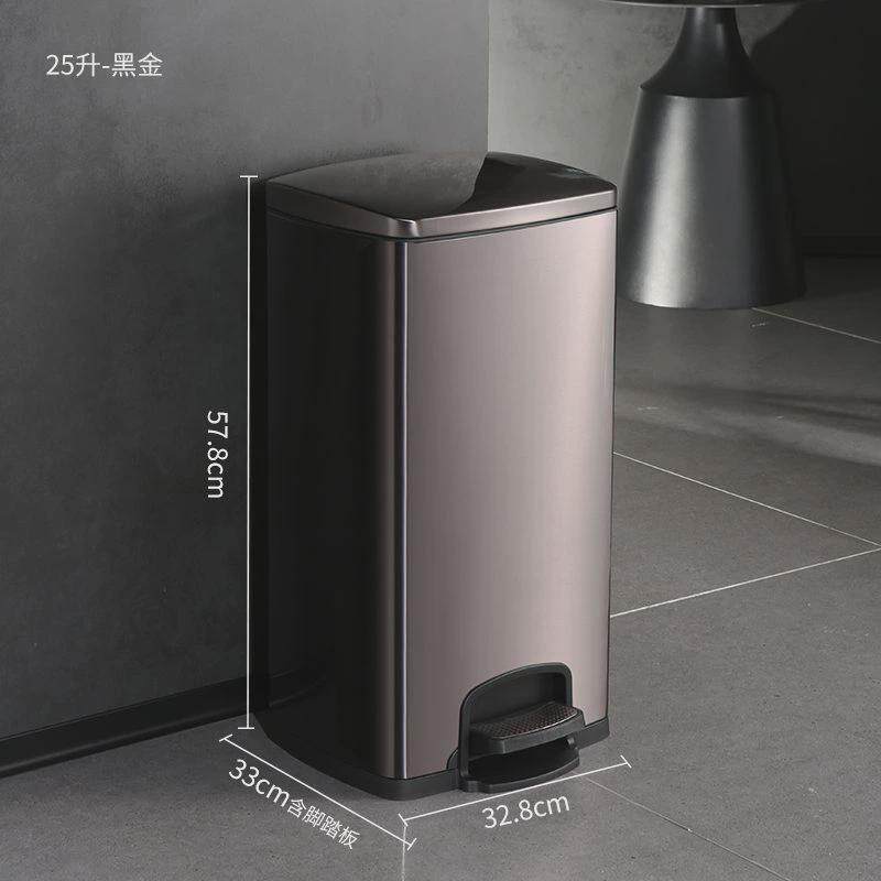 jir商用厨房容量不锈钢脚踏式客厅加大垃圾桶家用带盖脚踩卫生间