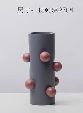 现代北欧创意树脂软装花瓶花器球球客厅茶几电视柜餐桌面家居饰品