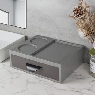 酒店洗浴用品盒客房洗漱用品杂件收纳盒树脂耗品盒牙具盒高级感