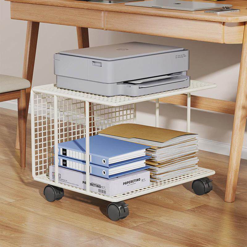 爆款放打印机置物架托架支架办公室桌面电脑收纳桌上书架桌子小架