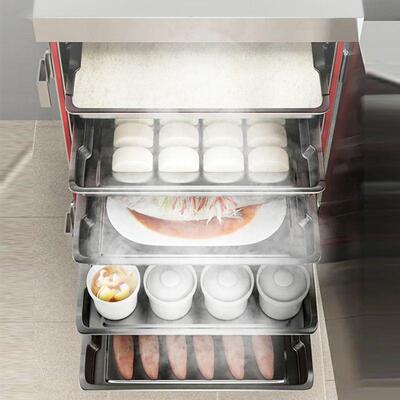 Коммерческий паровой рисовый шкаф Электрическая паровая коробка газовой парово -паровар с помощью парохода с пароварчиком Смарт -электрический двойной вариант парированного риса рис.