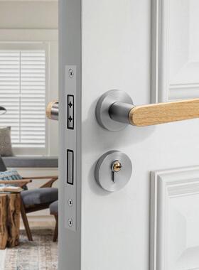 贝雷欧新中式门锁室内卧室房间门锁家用木门门锁分体磁吸静音门锁