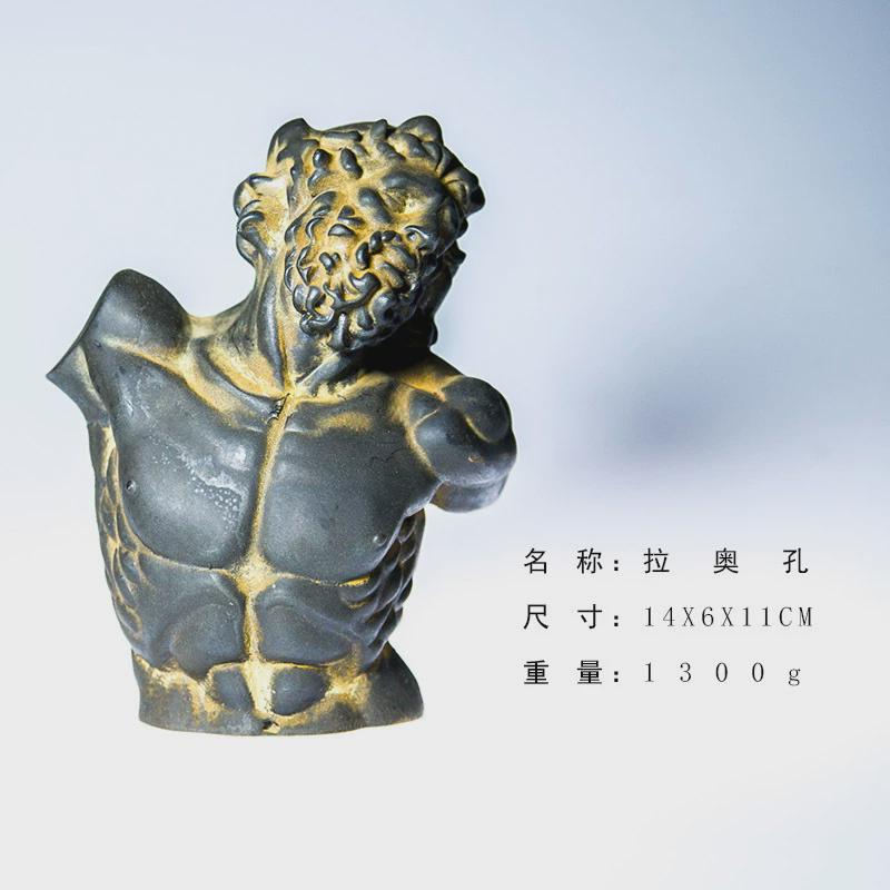 现代简约拉奥孔欧式艺术桌面装饰人物小摆件仿铸铁雕塑手工装饰品