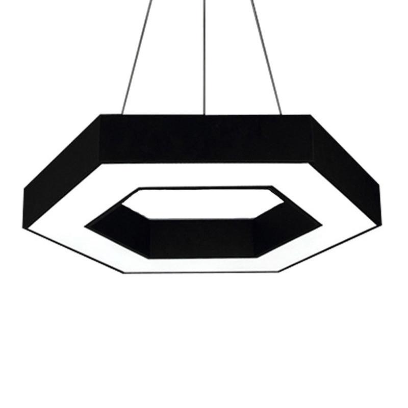 餐厅健身房办公室吊灯现代简约led几何六边形灯led空心拼接吊灯