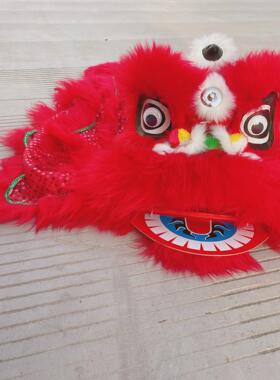 羊毛舞狮头童眨眼套装塑料幼儿可舞狮子醒狮南狮幼儿表演双人舞狮