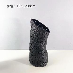 现代简约创意镂空树脂花瓶摆件干花样板间客厅桌面艺术家居器摆设