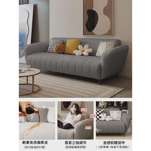 小户型折叠皮沙发客厅2023新款多功能出租房奶油风懒人沙发床两用