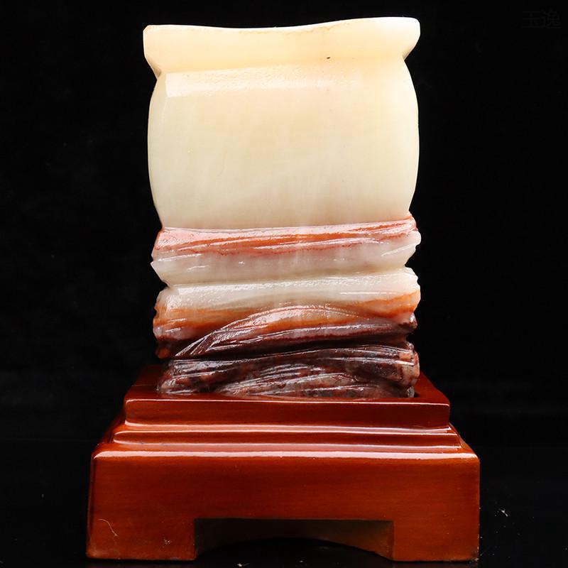 猪肉石天然五花肉腊肉广西肉柳州石红烧肉摆件14*18*8cm2667g