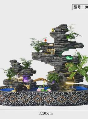 大型假山流水摆件水喷泉花园庭院鱼池鱼缸别墅造景景观叠家居