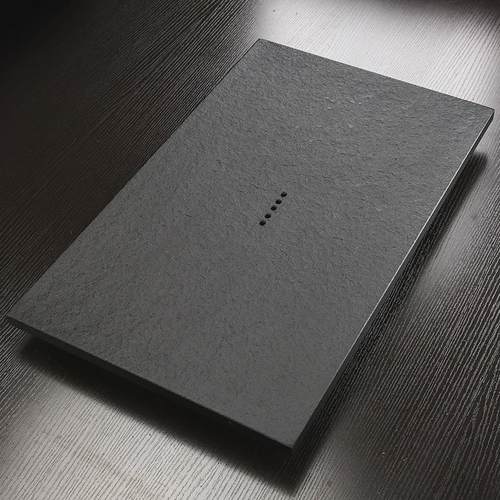 热销乌金石茶盘整块实心底茶桌镶入带茶托式茶桶简约家用石头排水