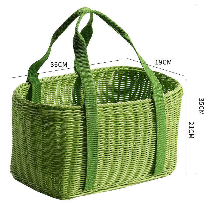 藤编藤编编织购物篮买菜篮子超市手提篮野餐篮仿水果篮宠物篮简约,收纳整理,橱柜收纳筐,淘宝优惠券,粉丝福利购,淘宝优惠卷