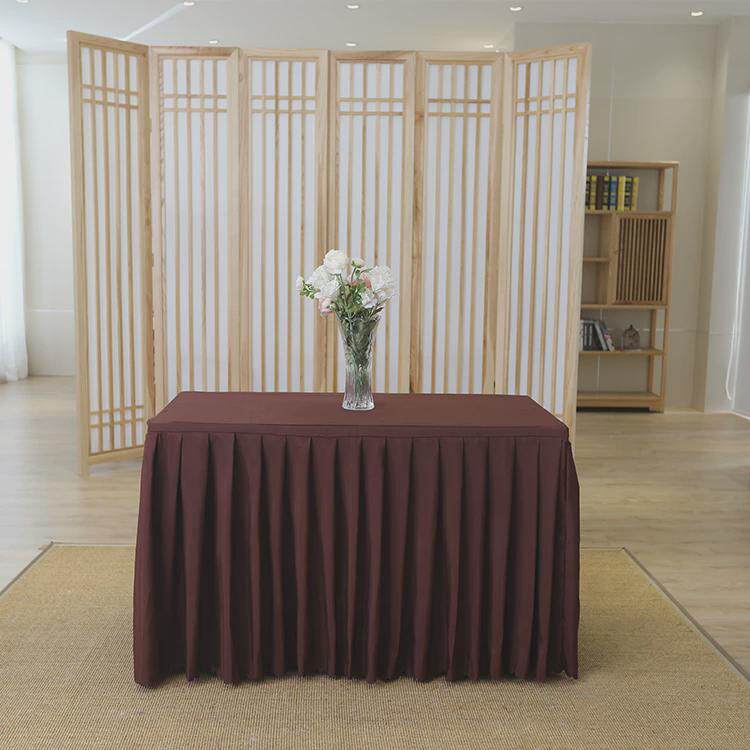 9WORIBM会议桌布长方形签到台布围边活动办公长条桌套罩酒店餐饮
