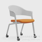 接待会议椅洽谈椅售楼处咖啡厅椅职员办公椅培训椅带脚轮餐厅椅