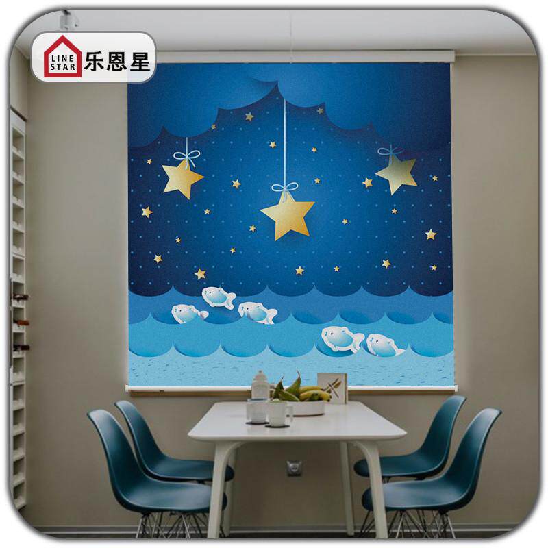 儿童房遮光卧室卷帘免打孔安装男孩女孩卡通卷拉式窗帘升降百叶帘,居家布艺,卷帘,淘宝优惠券,粉丝福利购,淘宝优惠卷