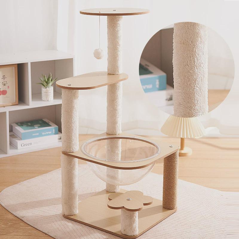 猫爬架猫窝猫抓柱多层爬架太空舱多功能猫窝耐磨耐抓立式宠物用品