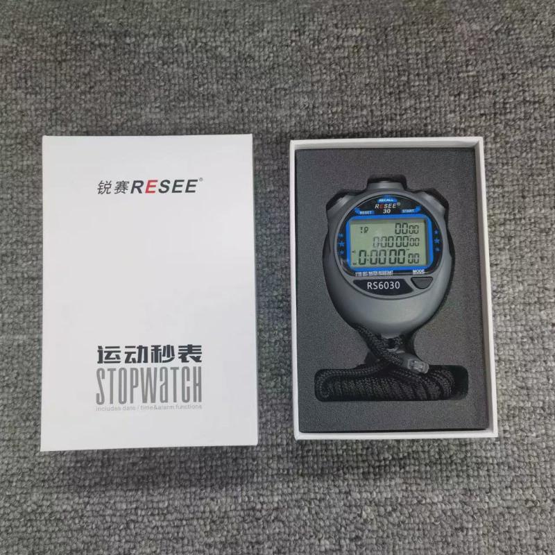 秒表10道30道60道180道跑步码表健身电子运动计时器记忆比赛3排mb