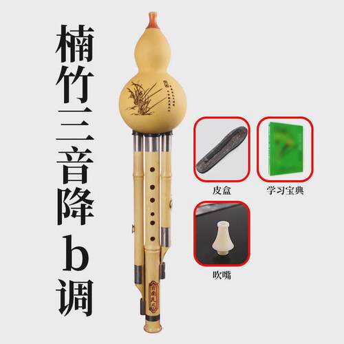金丝楠竹三音葫芦丝学生初学演奏葫芦丝可拆卸学校采购葫芦丝乐器