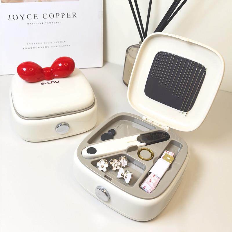 可爱奶油针线盒家用高质量缝纫缝补工具收纳盒家庭实用针线包套装,居家布艺,线盒,淘宝优惠券,粉丝福利购,淘宝优惠卷