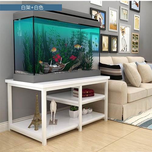 厂家直销架子铁艺置物架底架桌子实木鱼缸底柜底座客厅鱼缸钢木鱼