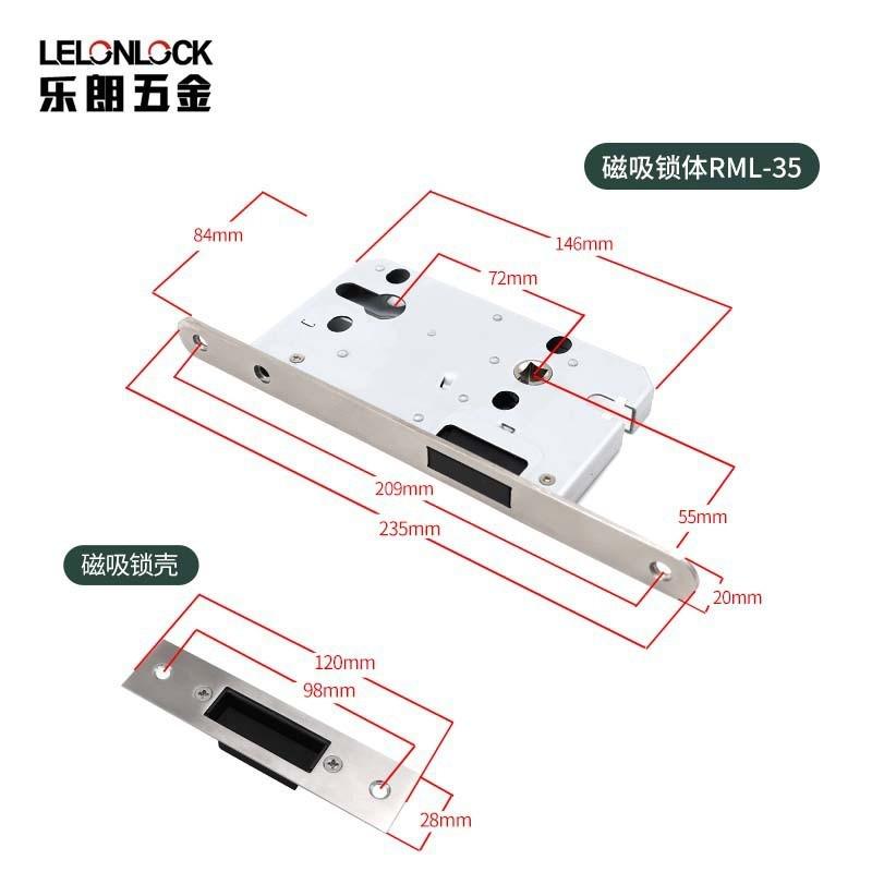 实木卧室门锁锌合金室内磁吸锁欧式金色木门复古把手锁