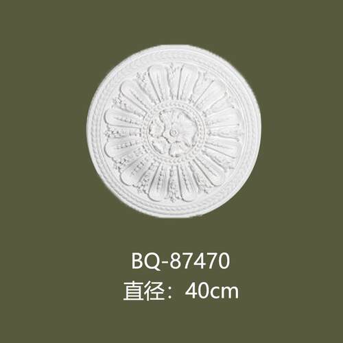 法式吊顶pu材质吊灯饰品仿石膏雕花灯盘法式客厅天花板背景墙装饰
