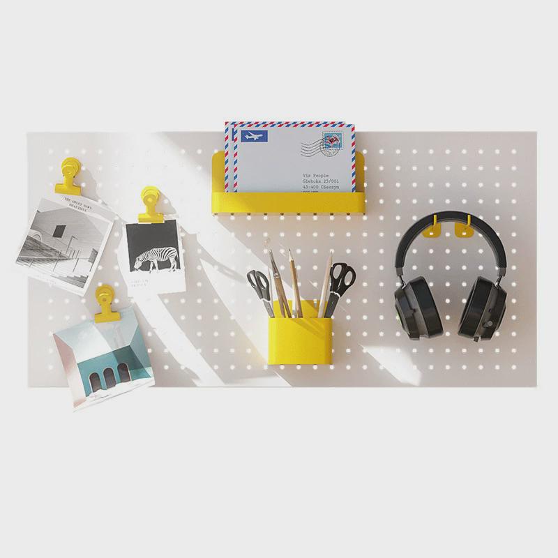 热销定制墙面金属洞洞整板圆孔书桌厨房展示架储物架免打孔墙面收