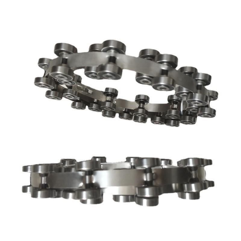 扶梯回转链滑轮链条24节胶铁盖钢带板电梯配件6082rs群组