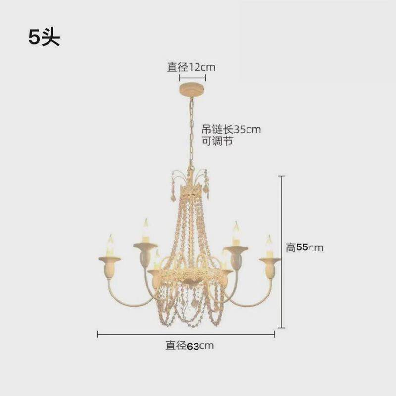 法式复古客厅吊灯水晶美式乡村别墅大气公主房卧室餐厅奶油风灯具