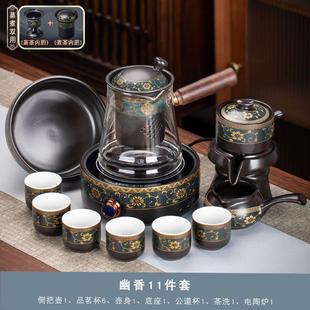 茶盘新款 懒人功夫茶具半全自动喝茶泡茶礼品小套装 家用陶瓷大