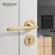 索静音金色门锁室内家用房间门锁磁吸固卧室门把手分体锁具木门锁